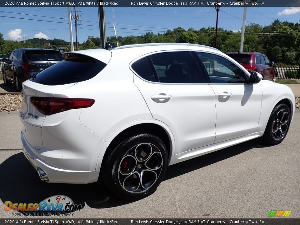 2020 Alfa Romeo Stelvio TI Sport AWD Alfa White / Black/Red Photo #5