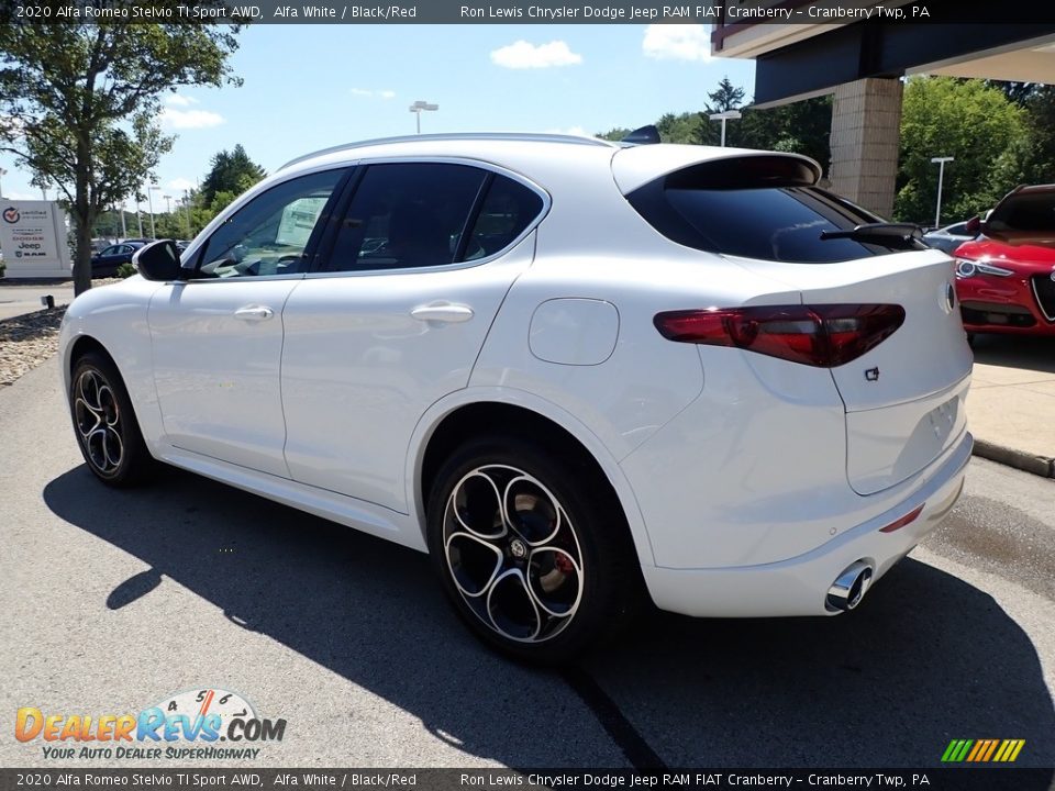 2020 Alfa Romeo Stelvio TI Sport AWD Alfa White / Black/Red Photo #8