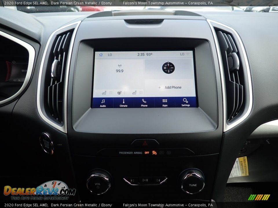 2020 Ford Edge SEL AWD Dark Persian Green Metallic / Ebony Photo #13