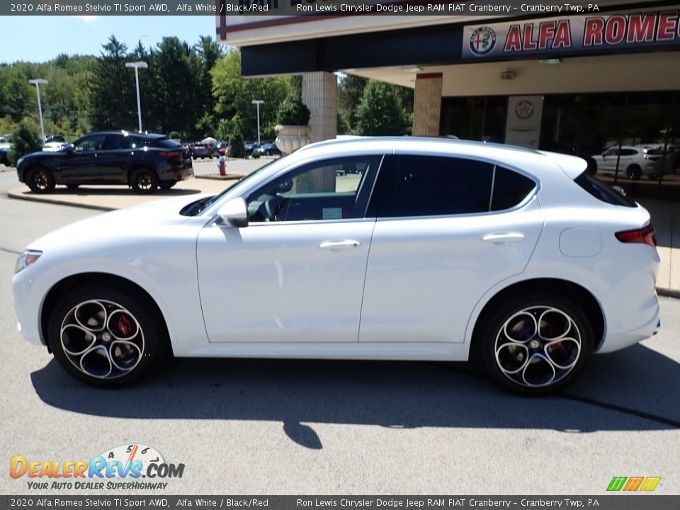 2020 Alfa Romeo Stelvio TI Sport AWD Alfa White / Black/Red Photo #9