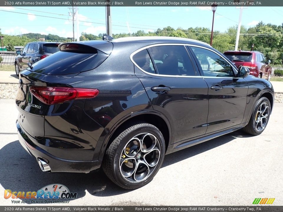 Vulcano Black Metallic 2020 Alfa Romeo Stelvio TI Sport AWD Photo #5