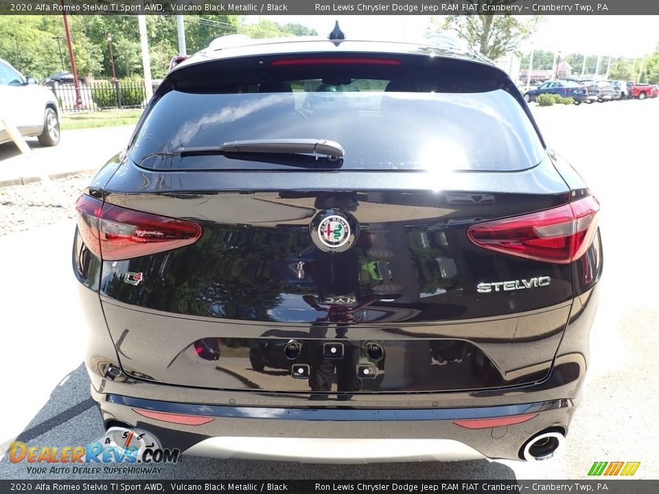 Vulcano Black Metallic 2020 Alfa Romeo Stelvio TI Sport AWD Photo #6