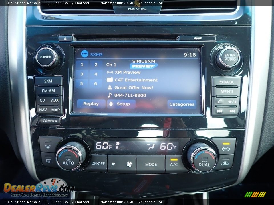 2015 Nissan Altima 2.5 SL Super Black / Charcoal Photo #25