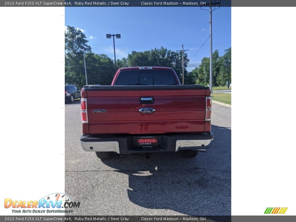 2013 Ford F150 XLT SuperCrew 4x4 Ruby Red Metallic / Steel Gray Photo #9