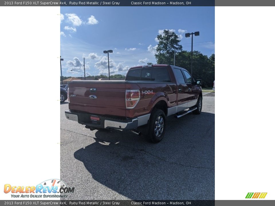 2013 Ford F150 XLT SuperCrew 4x4 Ruby Red Metallic / Steel Gray Photo #10