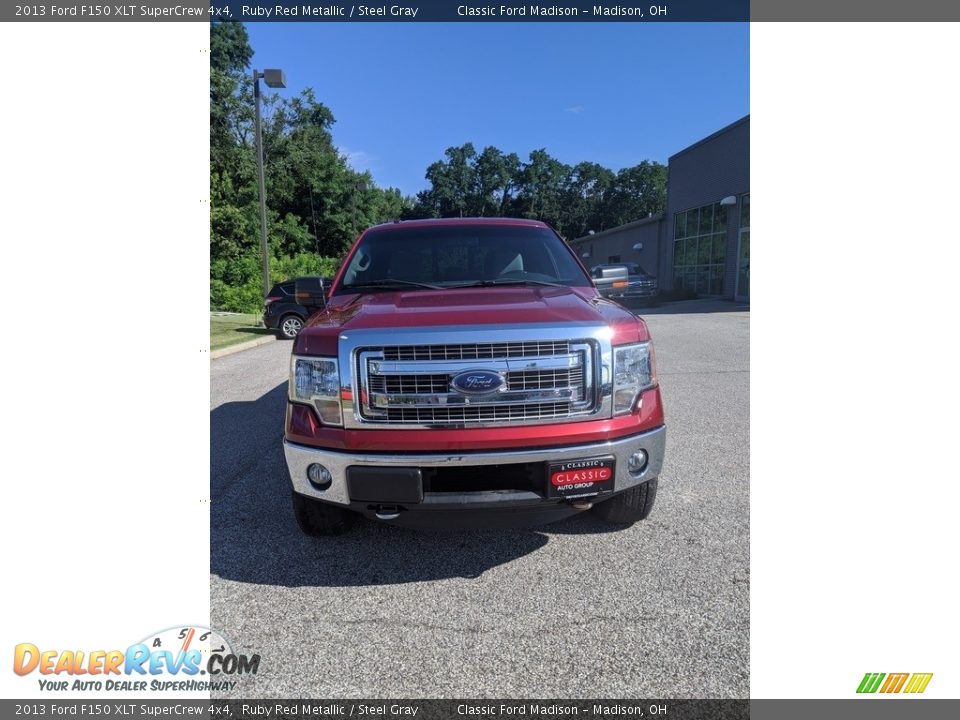 2013 Ford F150 XLT SuperCrew 4x4 Ruby Red Metallic / Steel Gray Photo #13