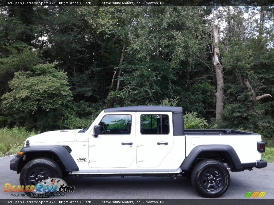 2020 Jeep Gladiator Sport 4x4 Bright White / Black Photo #1