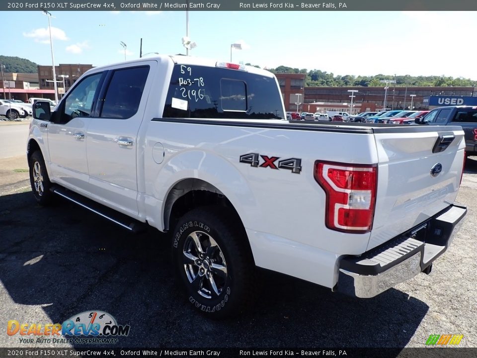 2020 Ford F150 XLT SuperCrew 4x4 Oxford White / Medium Earth Gray Photo #7