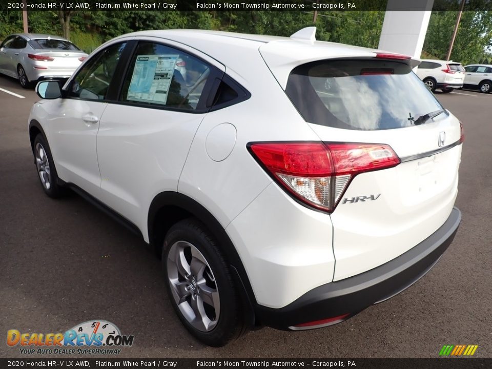 2020 Honda HR-V LX AWD Platinum White Pearl / Gray Photo #4