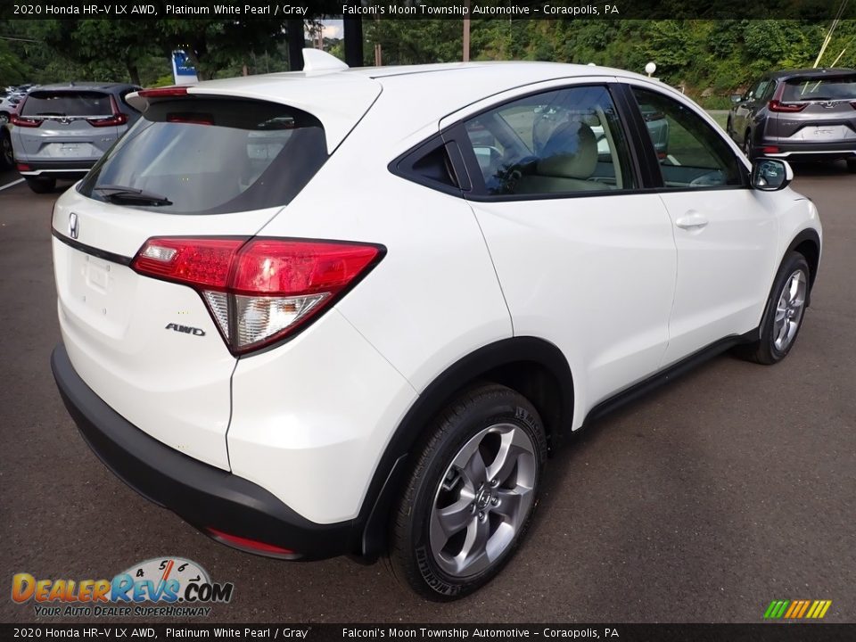 2020 Honda HR-V LX AWD Platinum White Pearl / Gray Photo #6