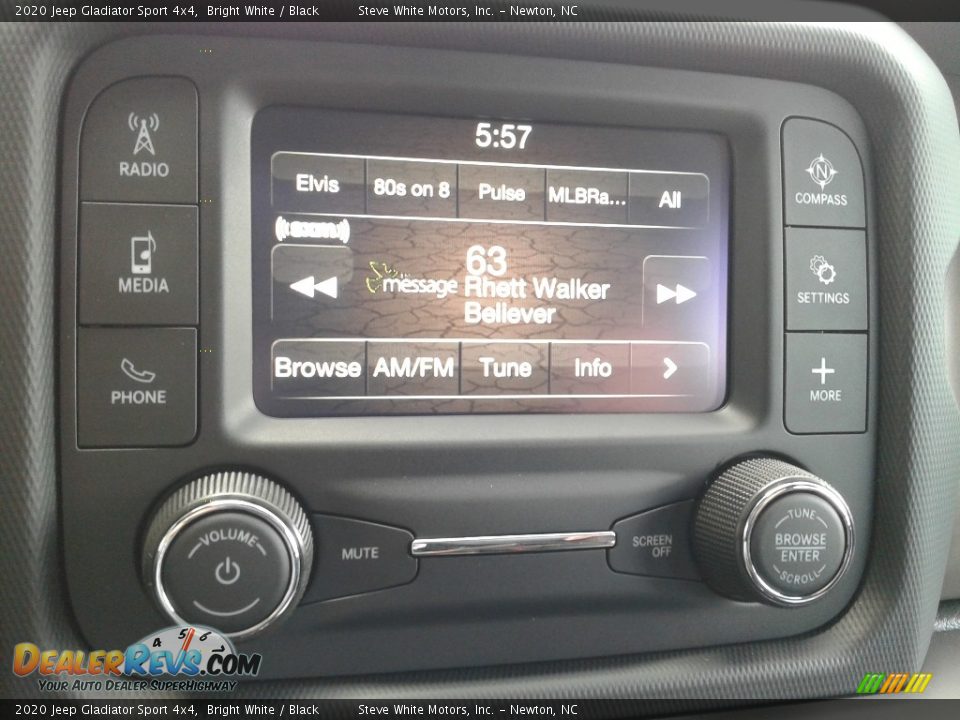 2020 Jeep Gladiator Sport 4x4 Bright White / Black Photo #22