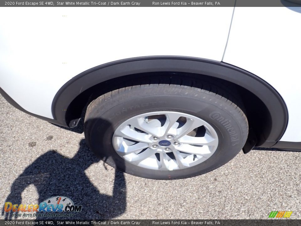 2020 Ford Escape SE 4WD Star White Metallic Tri-Coat / Dark Earth Gray Photo #9