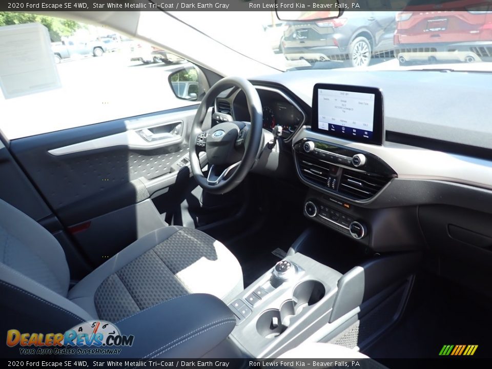 2020 Ford Escape SE 4WD Star White Metallic Tri-Coat / Dark Earth Gray Photo #12