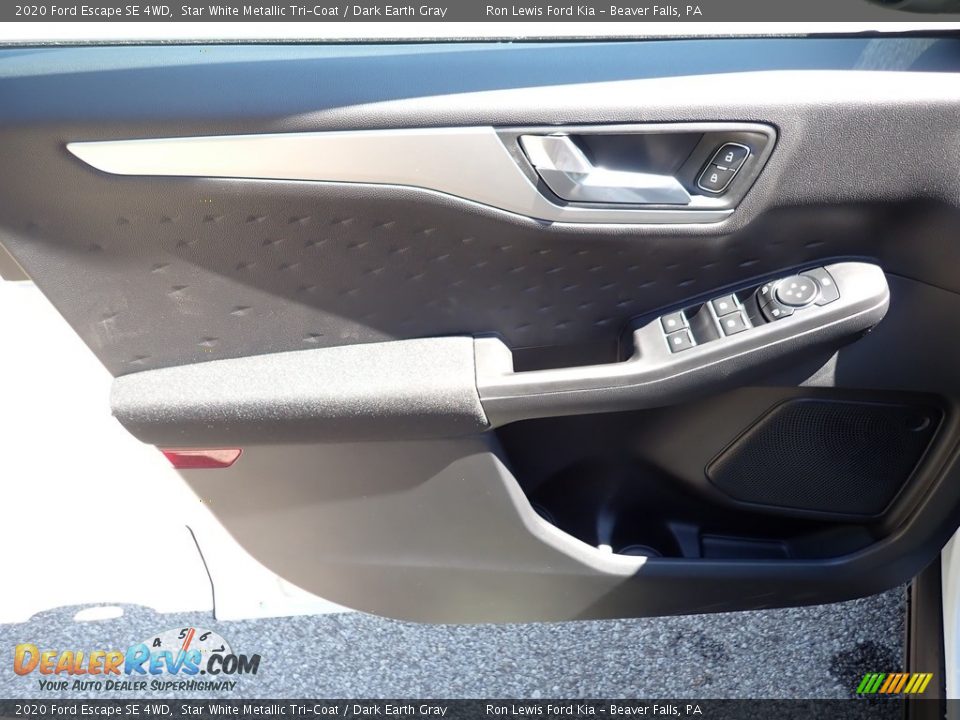 2020 Ford Escape SE 4WD Star White Metallic Tri-Coat / Dark Earth Gray Photo #14