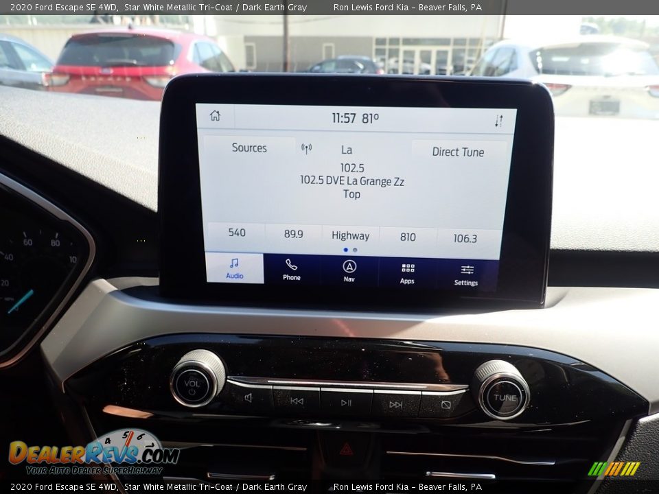 2020 Ford Escape SE 4WD Star White Metallic Tri-Coat / Dark Earth Gray Photo #16