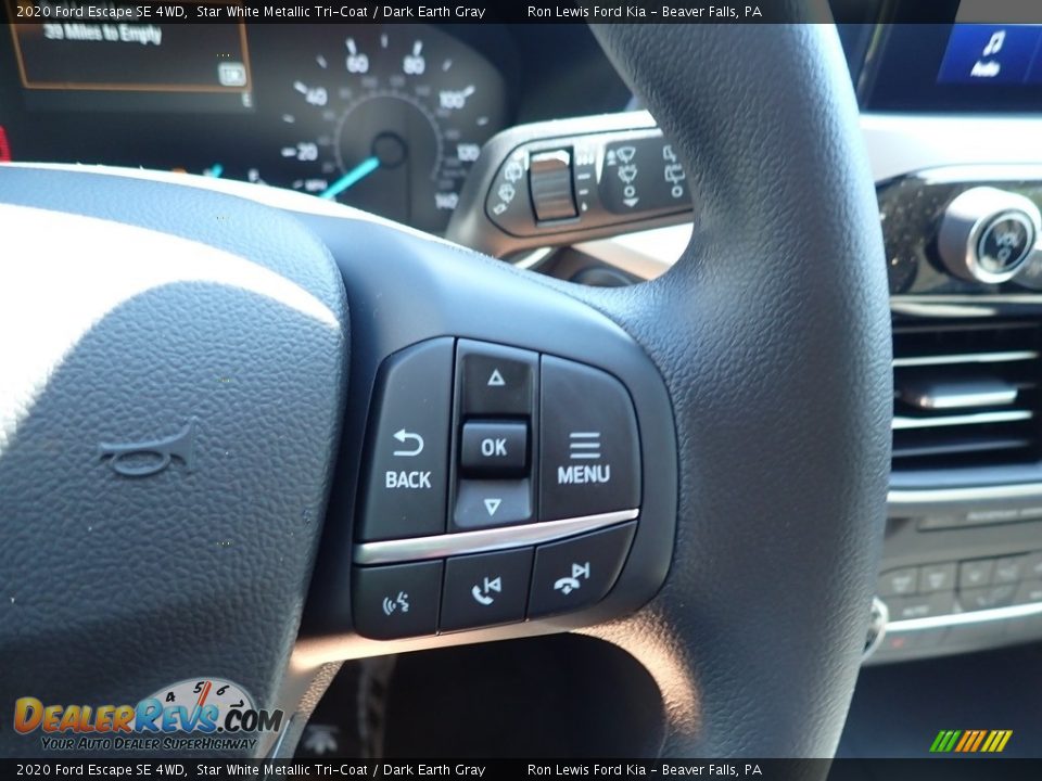 2020 Ford Escape SE 4WD Star White Metallic Tri-Coat / Dark Earth Gray Photo #20