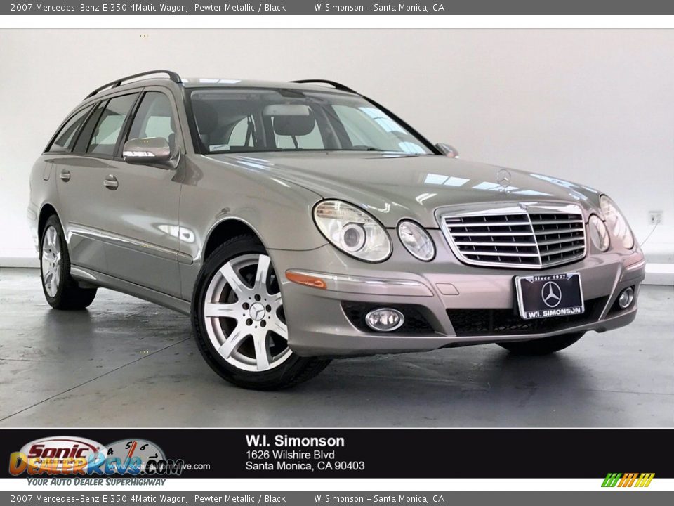 2007 Mercedes-Benz E 350 4Matic Wagon Pewter Metallic / Black Photo #1