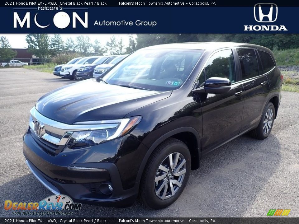 2021 Honda Pilot EX-L AWD Crystal Black Pearl / Black Photo #1