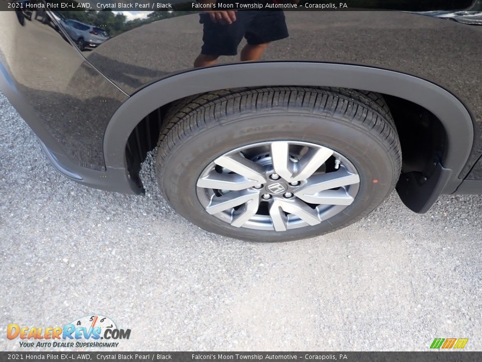 2021 Honda Pilot EX-L AWD Crystal Black Pearl / Black Photo #2