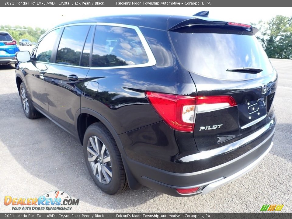 2021 Honda Pilot EX-L AWD Crystal Black Pearl / Black Photo #3