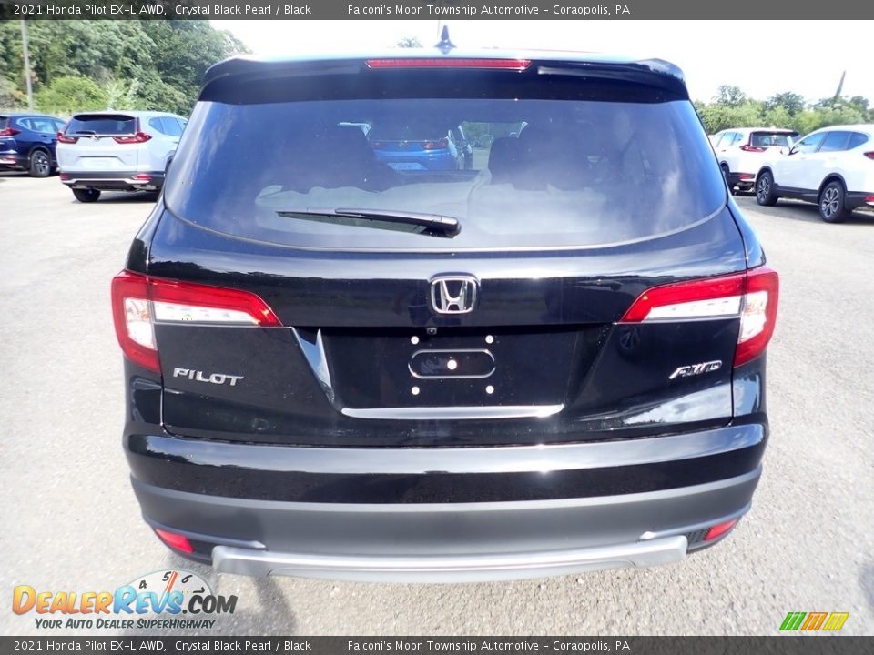 2021 Honda Pilot EX-L AWD Crystal Black Pearl / Black Photo #4