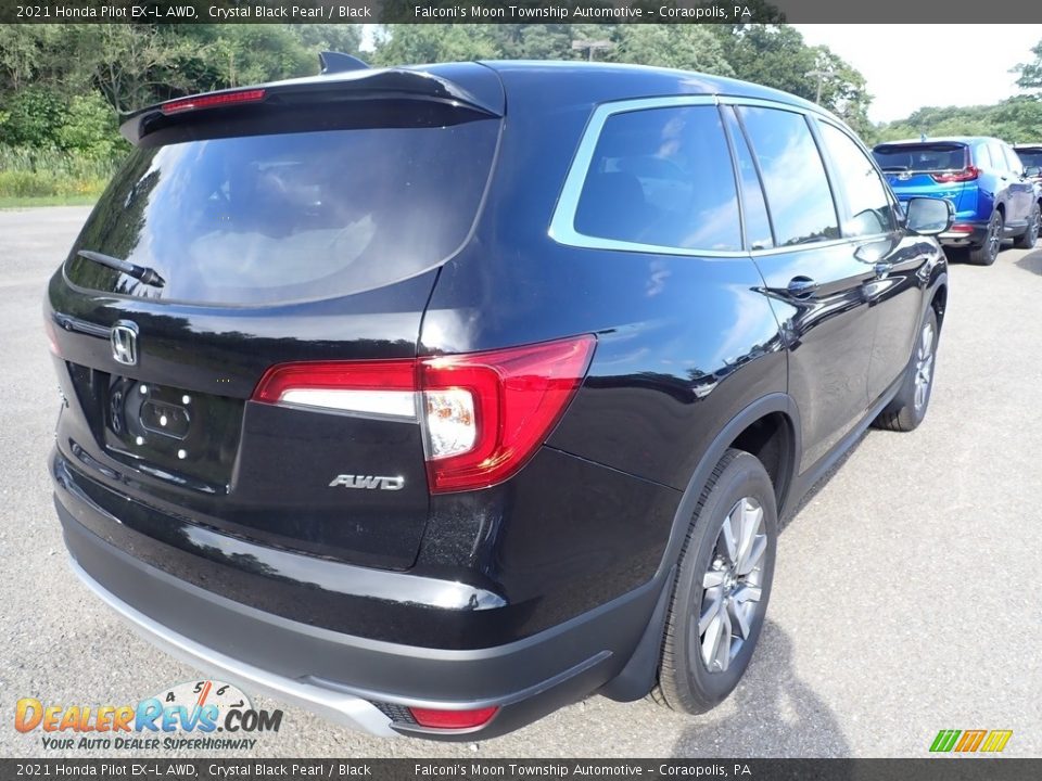 2021 Honda Pilot EX-L AWD Crystal Black Pearl / Black Photo #5