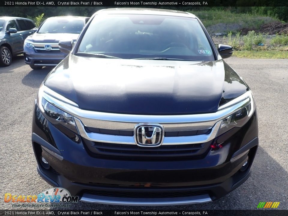 2021 Honda Pilot EX-L AWD Crystal Black Pearl / Black Photo #7