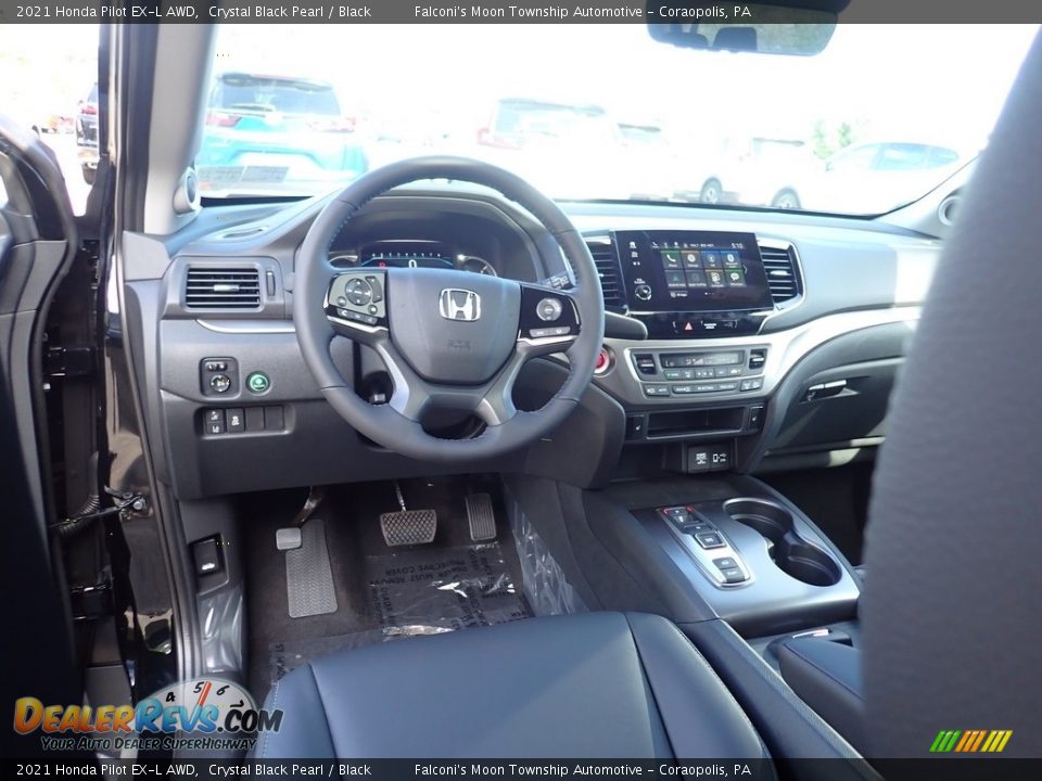 Black Interior - 2021 Honda Pilot EX-L AWD Photo #10
