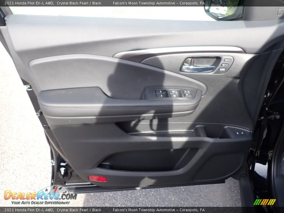 2021 Honda Pilot EX-L AWD Crystal Black Pearl / Black Photo #11