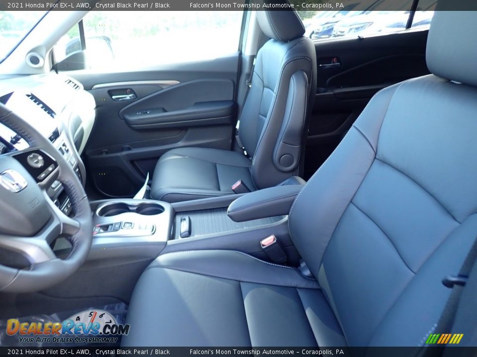 2021 Honda Pilot EX-L AWD Crystal Black Pearl / Black Photo #12