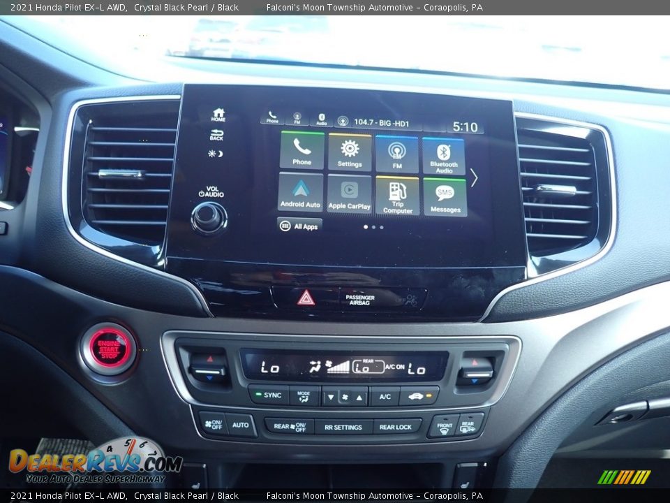 2021 Honda Pilot EX-L AWD Crystal Black Pearl / Black Photo #15
