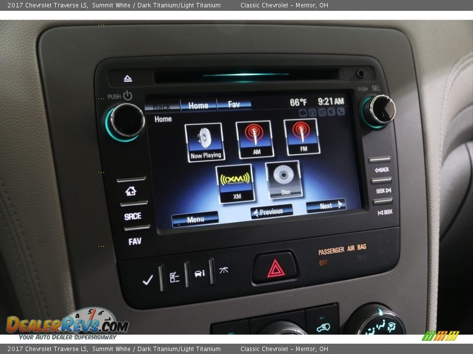 2017 Chevrolet Traverse LS Summit White / Dark Titanium/Light Titanium Photo #10