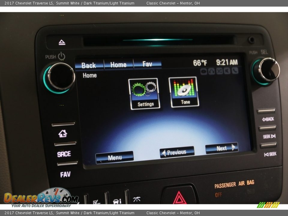 2017 Chevrolet Traverse LS Summit White / Dark Titanium/Light Titanium Photo #12