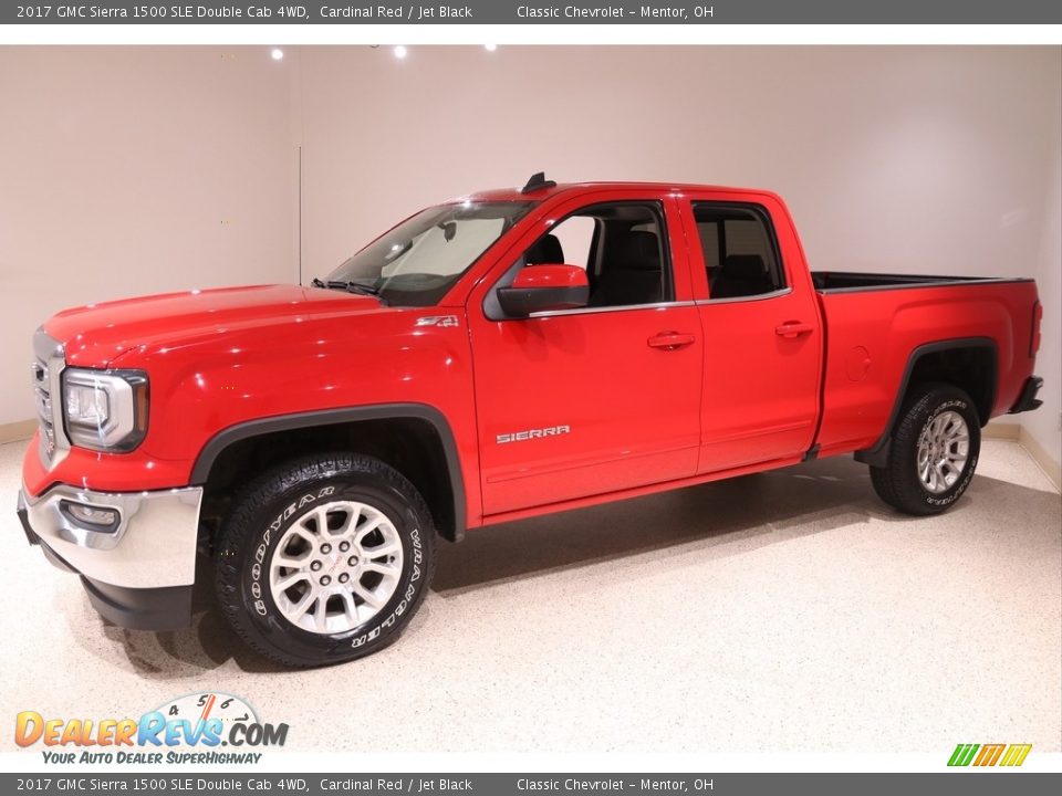 2017 GMC Sierra 1500 SLE Double Cab 4WD Cardinal Red / Jet Black Photo #3