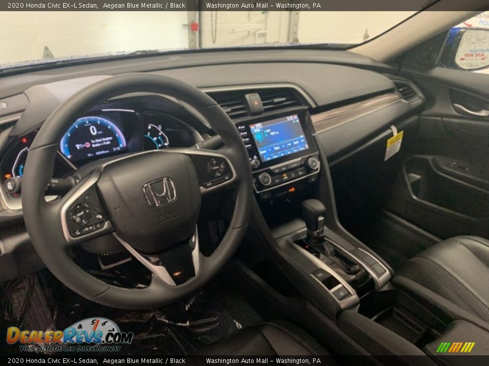 2020 Honda Civic EX-L Sedan Aegean Blue Metallic / Black Photo #4