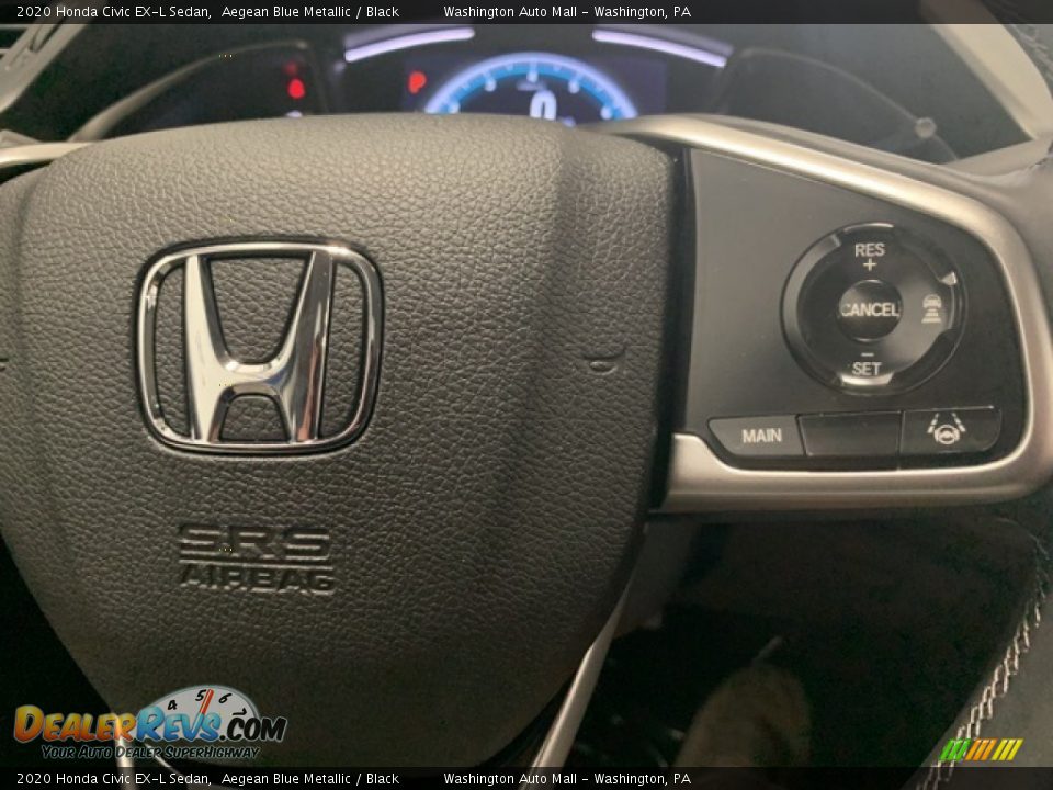 2020 Honda Civic EX-L Sedan Aegean Blue Metallic / Black Photo #7