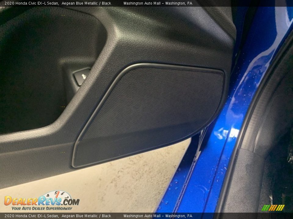 2020 Honda Civic EX-L Sedan Aegean Blue Metallic / Black Photo #10