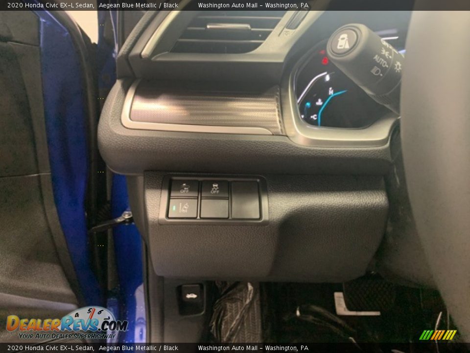 2020 Honda Civic EX-L Sedan Aegean Blue Metallic / Black Photo #11