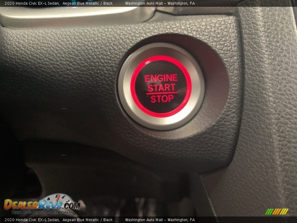 2020 Honda Civic EX-L Sedan Aegean Blue Metallic / Black Photo #12