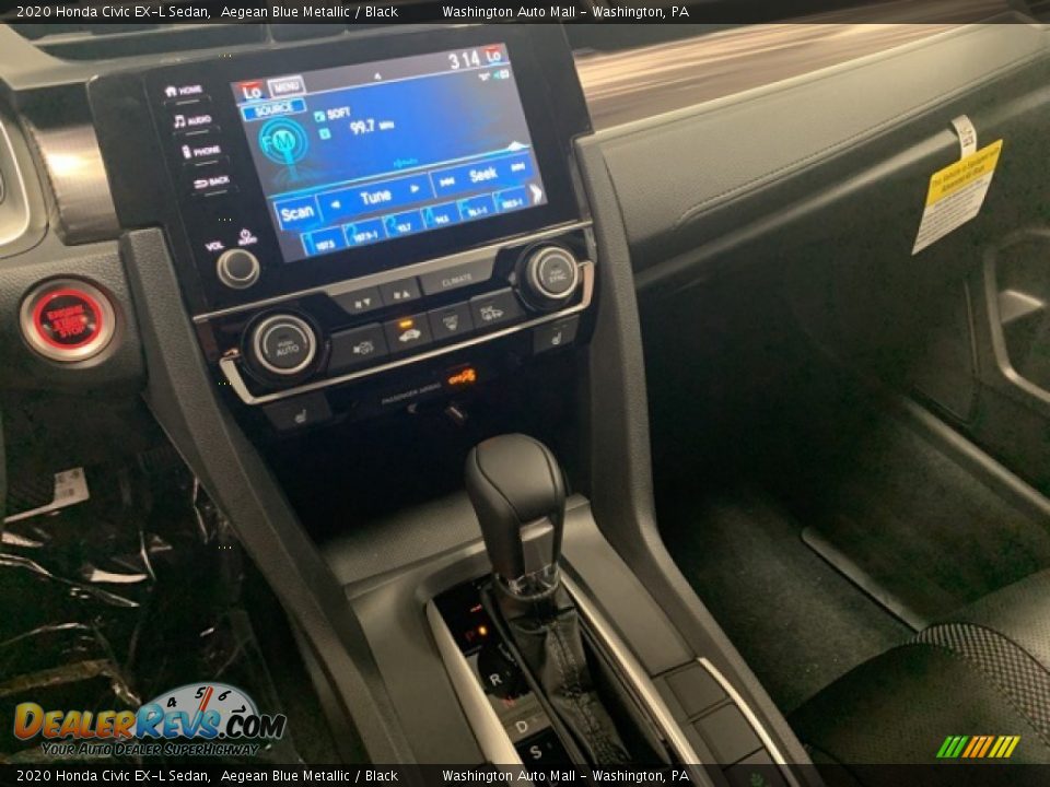 2020 Honda Civic EX-L Sedan Aegean Blue Metallic / Black Photo #13