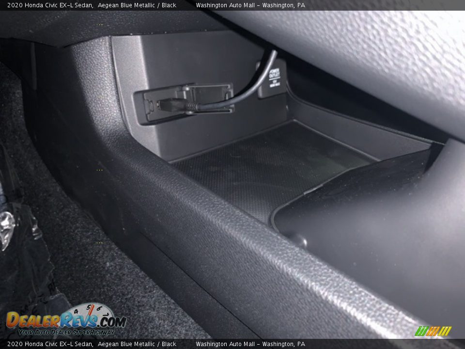 2020 Honda Civic EX-L Sedan Aegean Blue Metallic / Black Photo #17