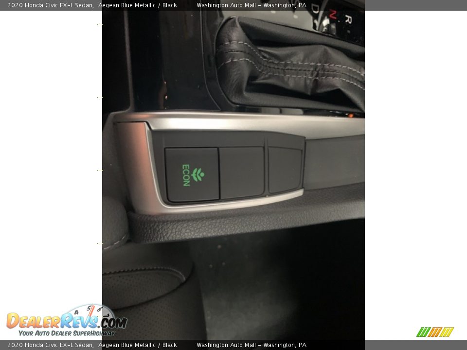 2020 Honda Civic EX-L Sedan Aegean Blue Metallic / Black Photo #20