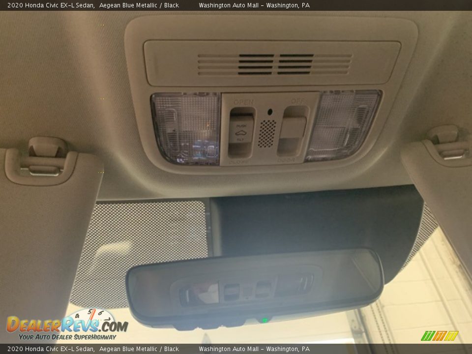 2020 Honda Civic EX-L Sedan Aegean Blue Metallic / Black Photo #23