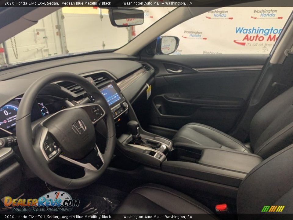 2020 Honda Civic EX-L Sedan Aegean Blue Metallic / Black Photo #25