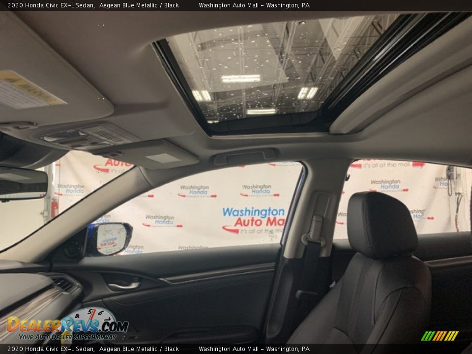 2020 Honda Civic EX-L Sedan Aegean Blue Metallic / Black Photo #27