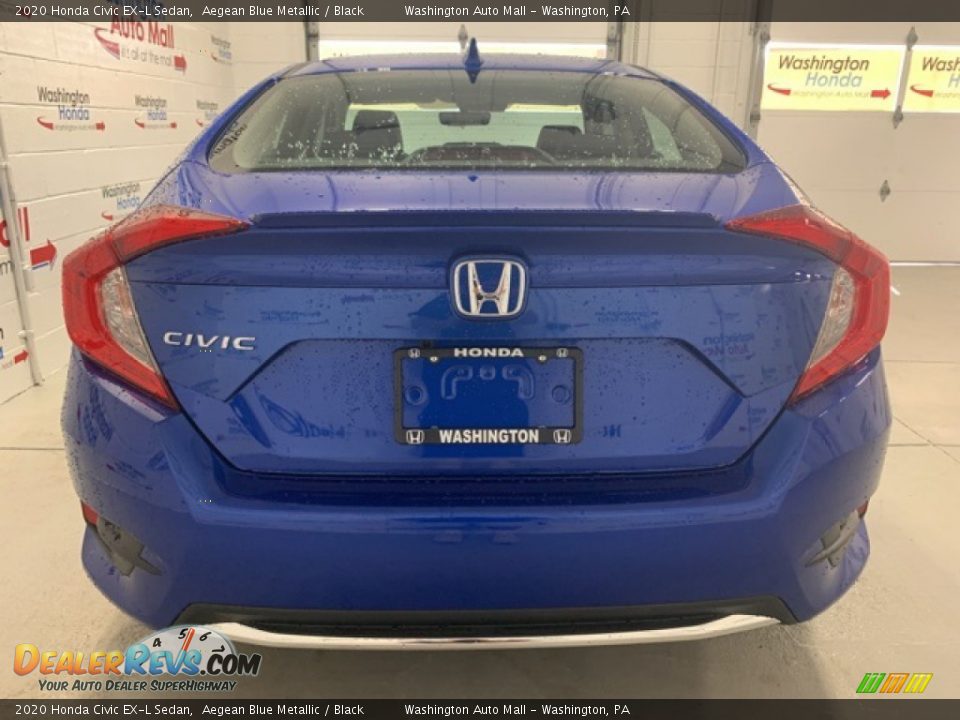 2020 Honda Civic EX-L Sedan Aegean Blue Metallic / Black Photo #36