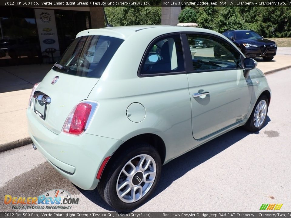 2012 Fiat 500 Pop Verde Chiaro (Light Green) / Tessuto Grigio/Nero (Grey/Black) Photo #2