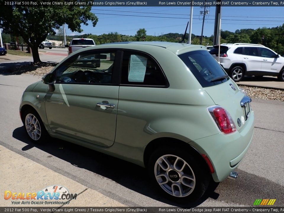 2012 Fiat 500 Pop Verde Chiaro (Light Green) / Tessuto Grigio/Nero (Grey/Black) Photo #5