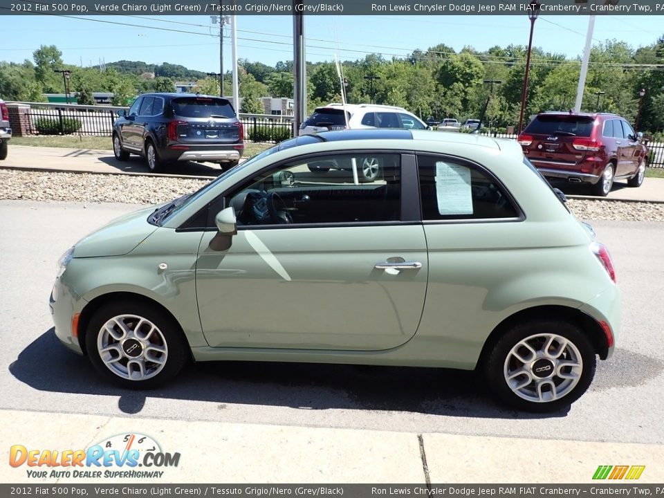 2012 Fiat 500 Pop Verde Chiaro (Light Green) / Tessuto Grigio/Nero (Grey/Black) Photo #6