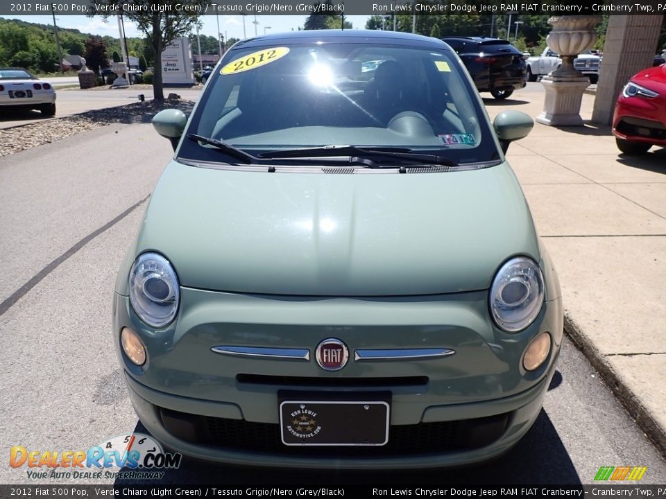 2012 Fiat 500 Pop Verde Chiaro (Light Green) / Tessuto Grigio/Nero (Grey/Black) Photo #8